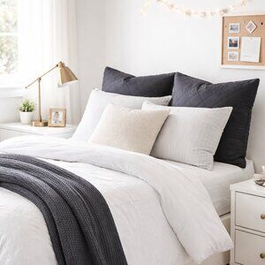 Pottery Barn Teen Classic Plush Euro Sham Charcoal Gray NWT